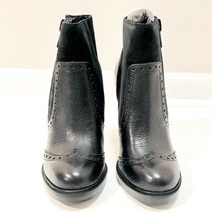 French Connection Brogue Heeled Ankle Boots